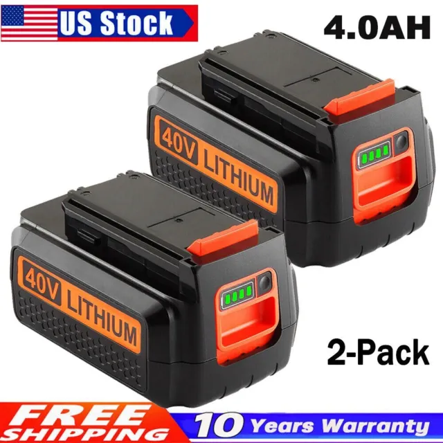 2X 40 Volt Lithium Battery for Black and Decker 40V Max LBX2040 LBXR36 LSW36 4Ah