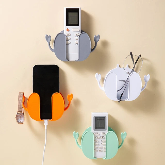 Crab Shape Wall Mount Remote Controller Storage Box Phone Holder Plug Holder LEI