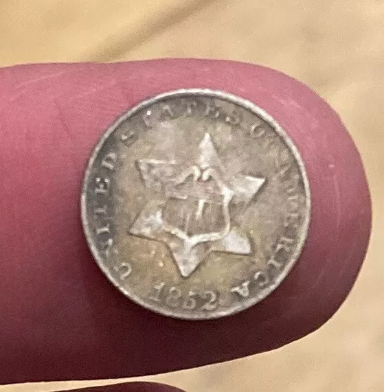 1852 Silver 3¢ Three Cent.