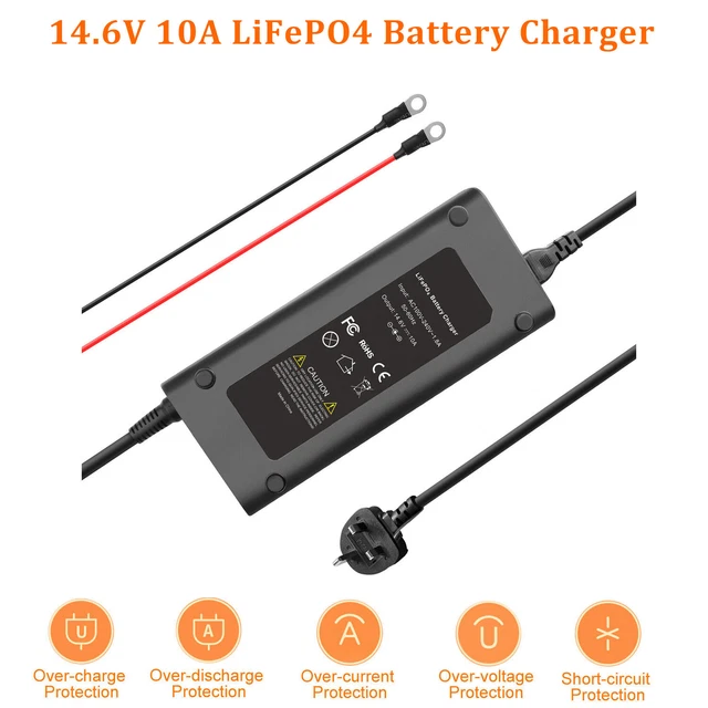 Cargador inteligente de fosfato de litio Shentec LiFePO4 14,6 V 10A