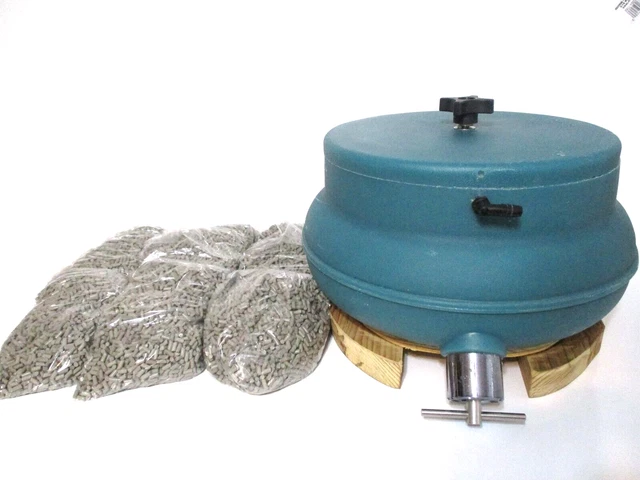 Bowl/Lid for RayTech Vibratory Tumbler AV-25(SS) with 20 lb. of Ceramic Media