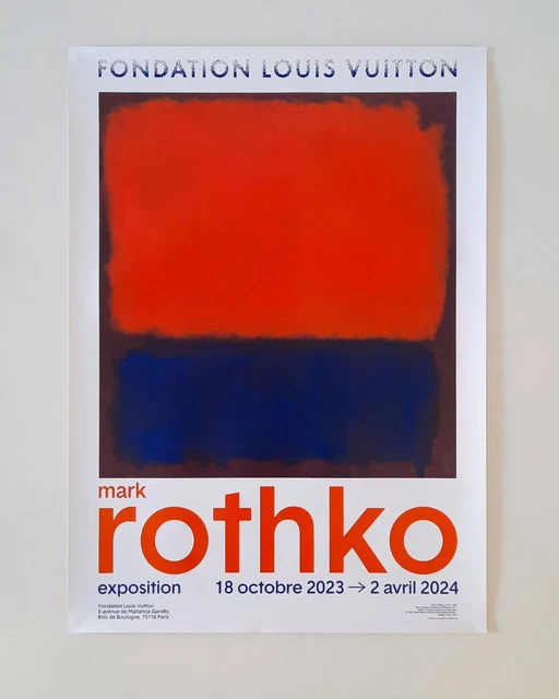 Affiche de l'exposition rétrospective Mark Rothko, impression d'art