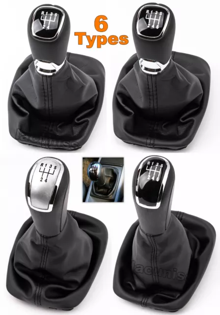 5/6 SPEED GEAR SHIFT STICK KNOB LEATHER HANDLE SHIFTER for SKODA FABIA 1 I 6Y