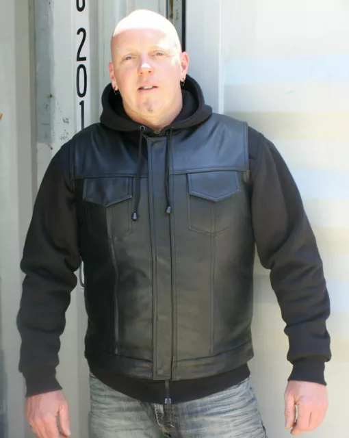 Biker Lederweste Jacke - 5Xl