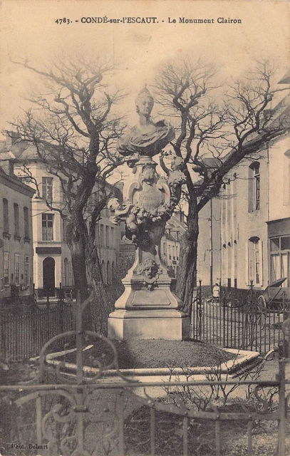 Antique Postcard Dept 59 North - Condé sur Scheldt le Monument Clairon