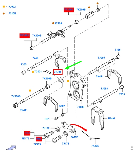 FORD RANGER T6 MK1 1st And 2nd Speed Gear Shift Fork 2379646 NEW
