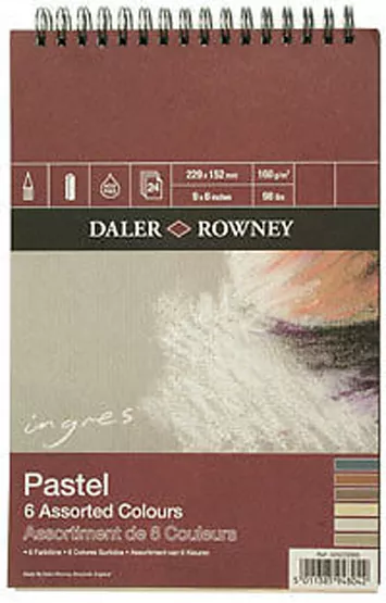 Daler Rowney Ingres Pastel Pad Assorted Colour 16"x 12"