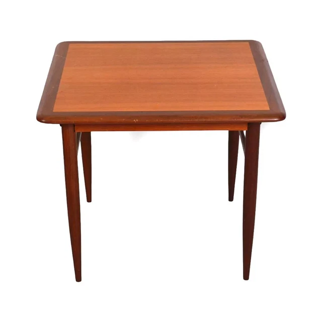 Table basse ronde en orme massif et céramique | Selency