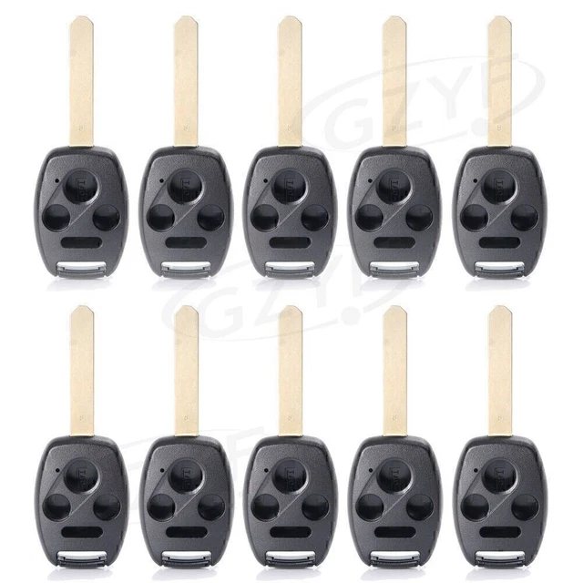 10pcs Remote Key Fob Shell Pad Case for Honda Accord 2004-2012 & CRV EX SE 05-06