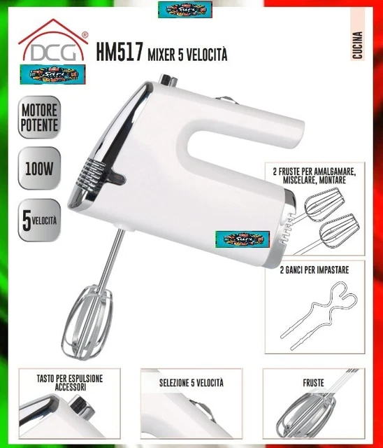 Sbattitore Elettrico Behome 150W - 5 Velocità Con Fruste E Ganci Per Impasti - Foto 5