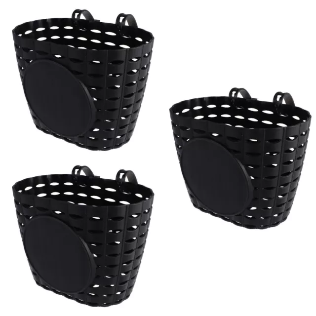 3 Pcs Bicycle Storage Basket Baskets for Boys Girls Bike Wicker
