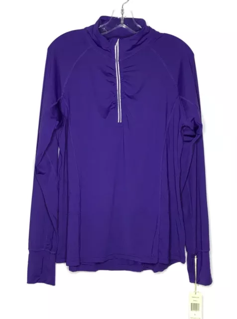 Tangerine 1/4 Zip Athletic Running Active Top Pullover Purple Women's Sz XL NWT