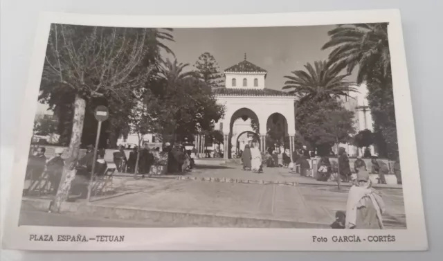 Tetuan - Marruecos Español - Plaza De España - Foto García Cortés Tarjeta Postal