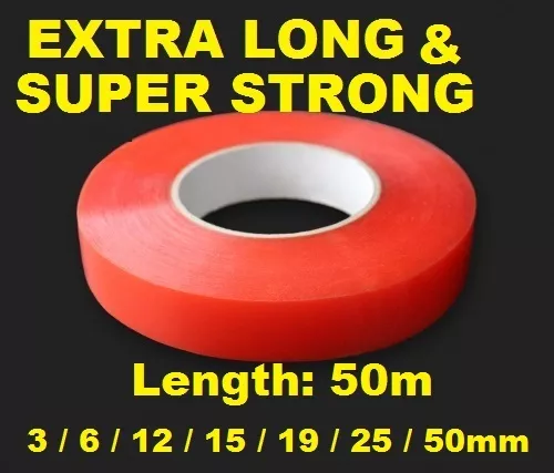 Doppelseitig Klebstoff Klebeband leicht heben super stark sauber extra lang 50m