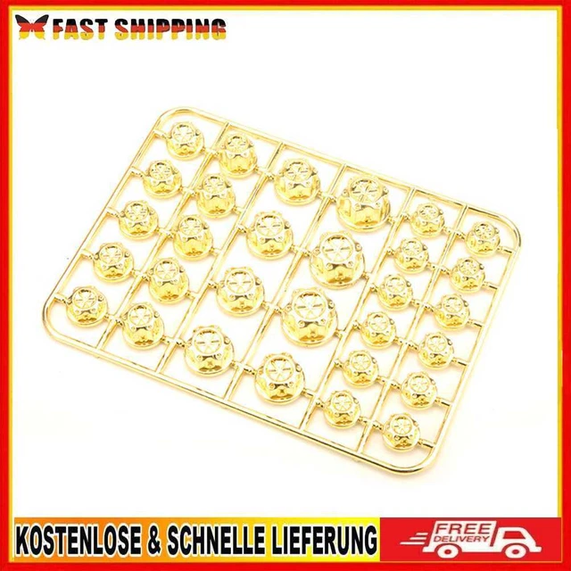 30pcs/Set Motorcycle Screw Cap Cover Engine Nut Bolt Caps Decoration (Gold)