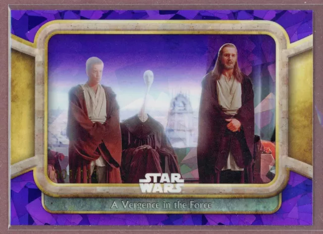 2024 Topps Chrome Star Wars Sapphire Purple #59 A Vergence In The Force 001/125