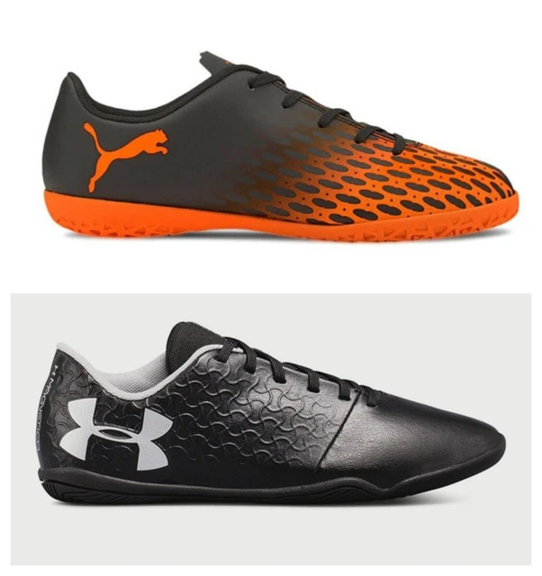 Puma Boys Football Trainers Under Armour Kids Junior Futsal Boots Size 3,4,5 NEW