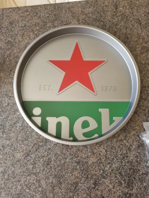 Heineken metal drinks tray