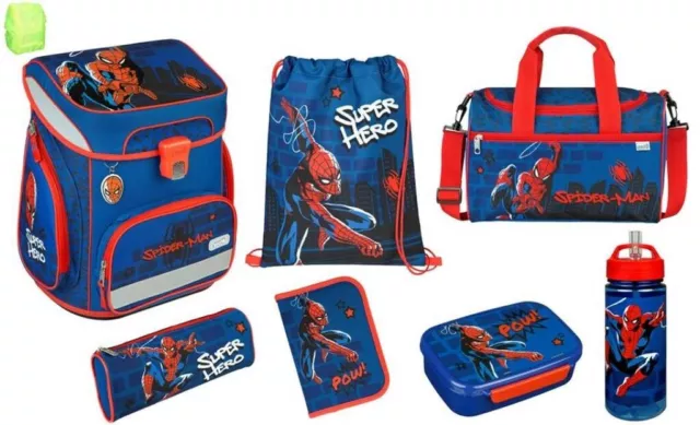 Spiderman Schulranzen Set 9 teilig - Scooli Easy Fit mit viel Zubehör