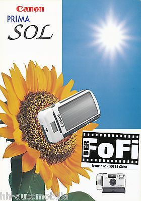 Canon Prima Sol Prospekt 1995 2/95 folleto folleto catálogo