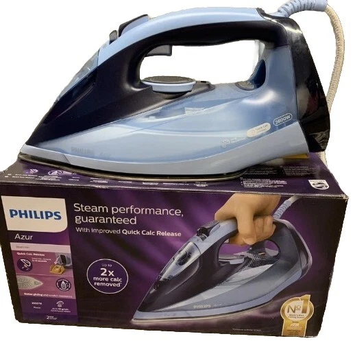 PHILIPS AZUR STEAM iron GC4564/26, Steamglide Advanced Quick calc ...