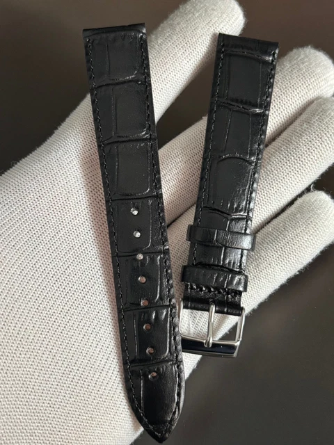 Vera Pelle Coccodrillo Stampa Orologio Con Cinturino Universale - Foto 5