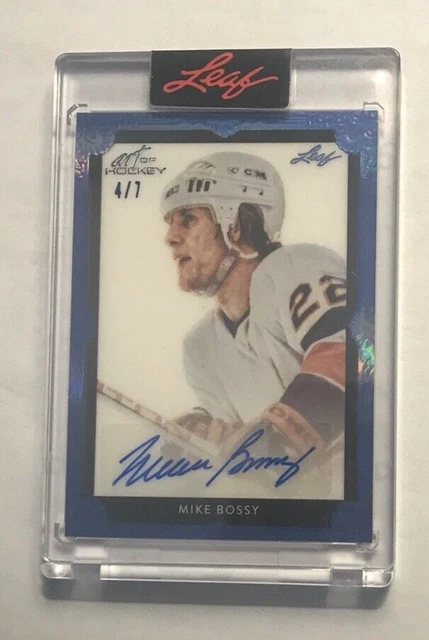 2022-23 Leaf The Art of Hockey Mike Bossy Auto 4/7 NY Islanders