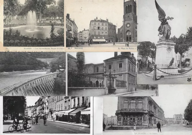 lot de 10 cartes postales anciennes de la ville de ROANNE  (42).   13