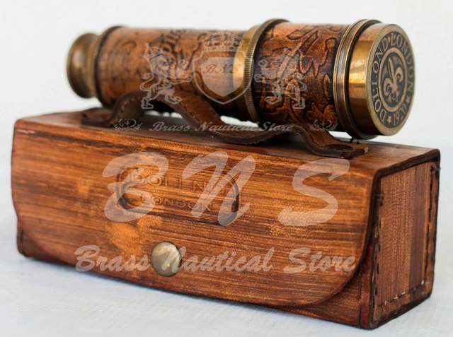 Réplique Nautique En Laiton - Moyeu Décoratif Fait Main - 5x1,5 Cm - Objet De Collection