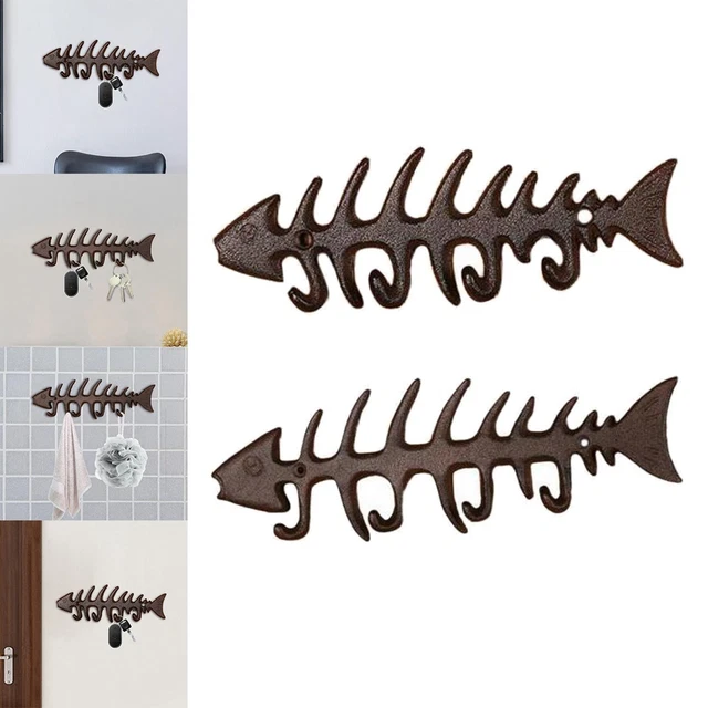 2 Cast Iron Wall Hooks, Wall Hooks for