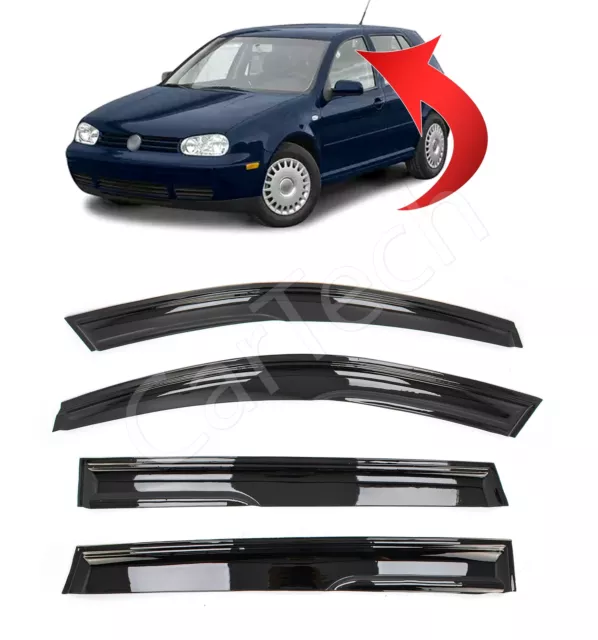 4 Pcs Wind Rain Sun Deflectors For Vw Golf Mk4 Hatchback Sedan 5 Door 1998-2004