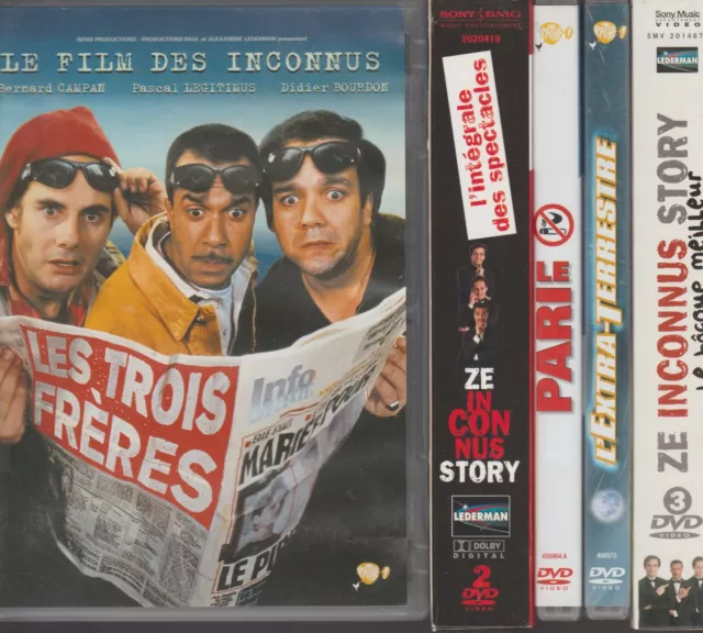 Lot De 8 Dvd Avec Les Inconnus Le Pari Les 3 Frères Story 1+2 Beaucoup Meilleur