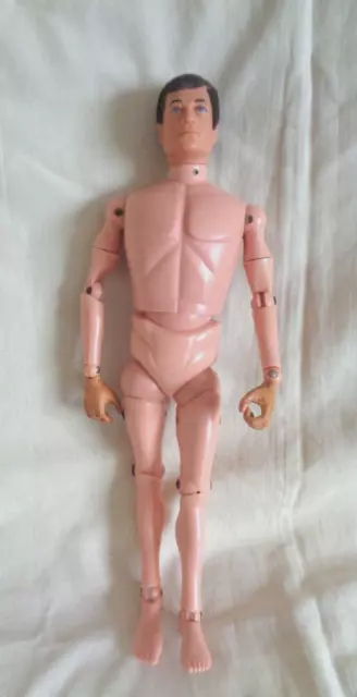 Vintage Action Man Figure - Palitoy 1970s - Flock Hair - Gripping Hands