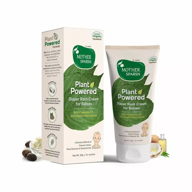 Mother Sparsh Plant Powered Diaper Rash Cream for Babies 50gm.