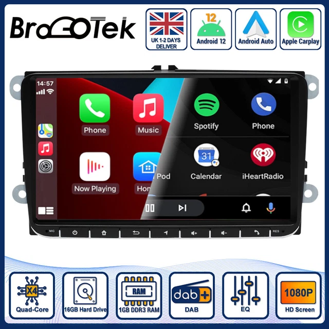 Apple Carplay 9" per VW GOLF MK5 MK6 Android 12.0 lettore radio stereo auto GPS BT