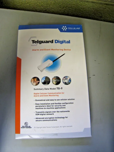 Telular Telguard Digital Tg-9 Tg9G0001 Cellular Alarm And Event Monitor Device