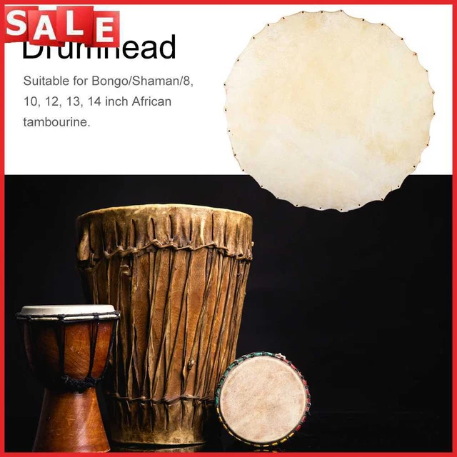 Drum Goat Skin Head for African Tambourine Percussion Drum Part (Diameter 300mm)