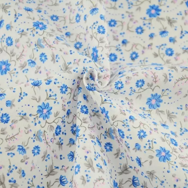 7 Pièces Mélange Bleu Clair Imprimé Joli Fleurs Pois Carré Pack pour Table Cloth 3