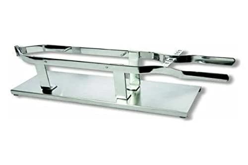 Flores Cortés Porta prosciutto, Modello a morsa, Inox, con Base Inox (e5M)