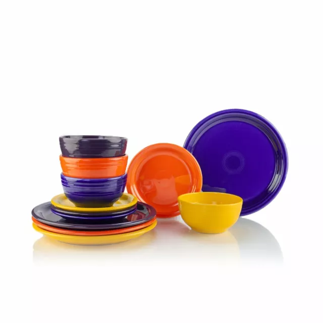 Fiesta® 12-Piece Bistro Dinnerware Set | Opposites Attract