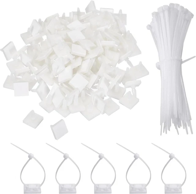 HEAVY DUTY SELF-ADHESIVE Cable Tie Mounts 100 Pack | Industrial Wire ...
