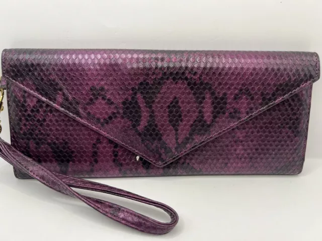 MARC BY MARC JACOBS Womens Trifold Q Classic Wallet Purple Argyle Leather Unused