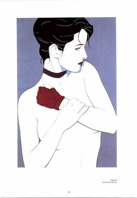 12" x 9" single print - from 1985 Patrick Nagel hardback book - Vintage x 12" x 9" single print - from 1985 Patrick Nagel hardback book - Vintage x