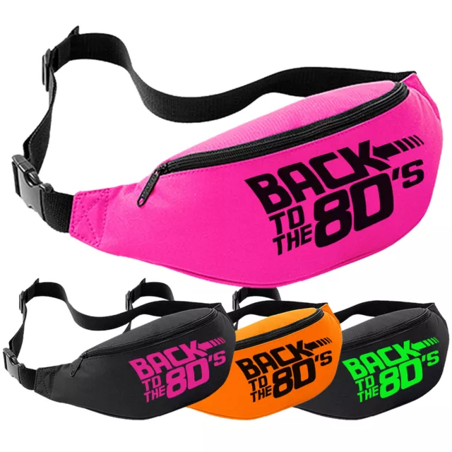 Back To The 80's Bum Bag - 80s Fancy Dress I Love Neon Party Festival Pack Waist