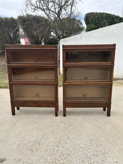 Oak Globe Wernicke Mission Barrister Bookcases