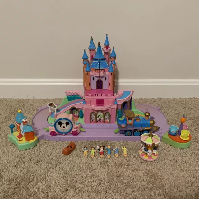 Vintage Polly Pocket Disney Magic Kingdom Castle Playset Mickey - 99% Complete!