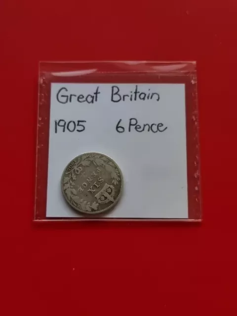 UK 1905 Sixpence