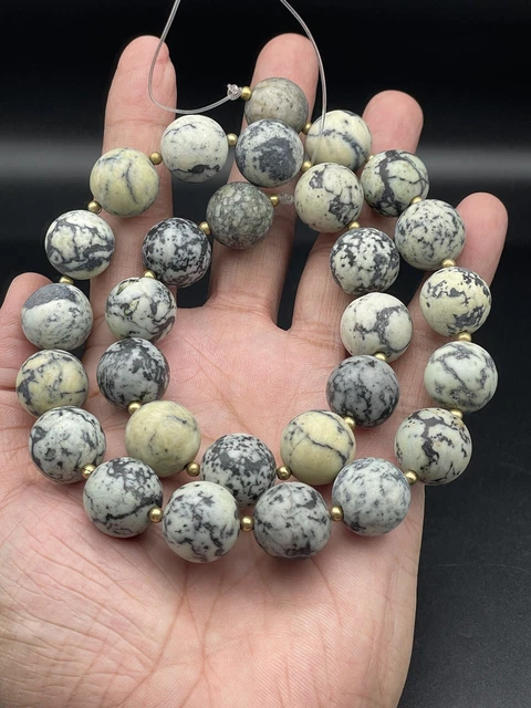 Antique Old Sulemani Banded Agate Beads Necklace White Agate