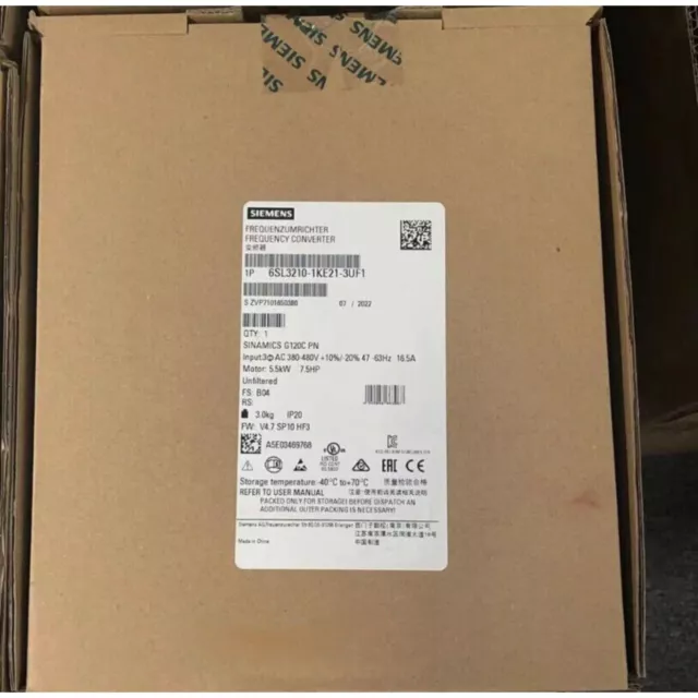 Siemens 6SL3 210-1KE21-3UF1 SINAMICS G120C 5.5KW Converter 6SL3210-1KE21-3UF1