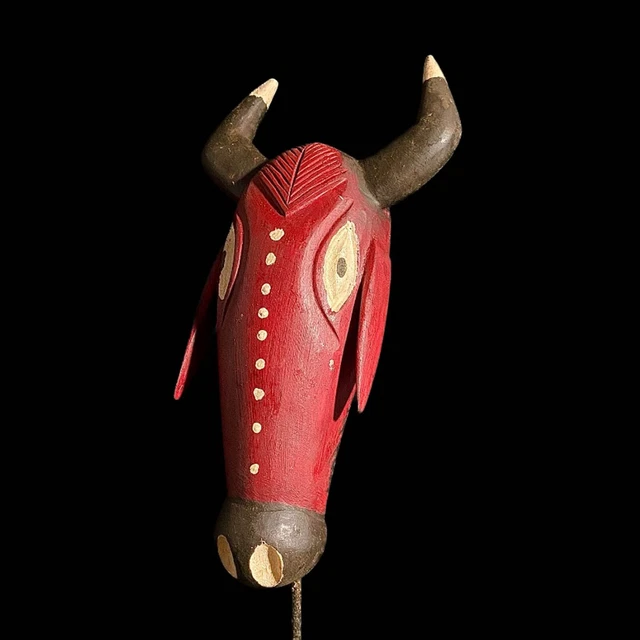 African mask Face African Tribal Hand Carved Vintage Wall Hanging Bush Cow-8025 African mask Face African Tribal Hand Carved Vintage Wall Hanging Bush Cow-8025